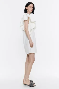 Mujer BIMBA Y LOLA Denim<Vestido Denim Volantes Crudo