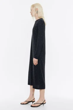 Mujer BIMBA Y LOLA Vestidos Y Monos<Vestido Fluido Brillos Antracita