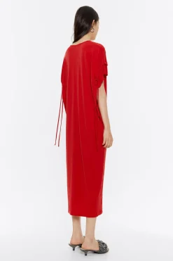 Mujer BIMBA Y LOLA Vestidos Y Monos<Vestido Fluido Midi Rojo