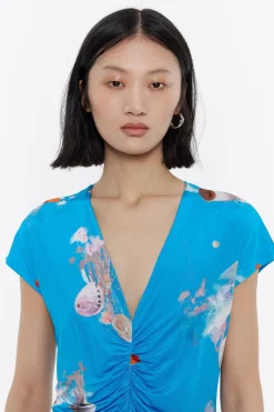 Mujer BIMBA Y LOLA Vestidos Y Monos<Vestido Frunces Waves Azul