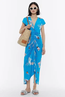 Mujer BIMBA Y LOLA Vestidos Y Monos<Vestido Frunces Waves Azul