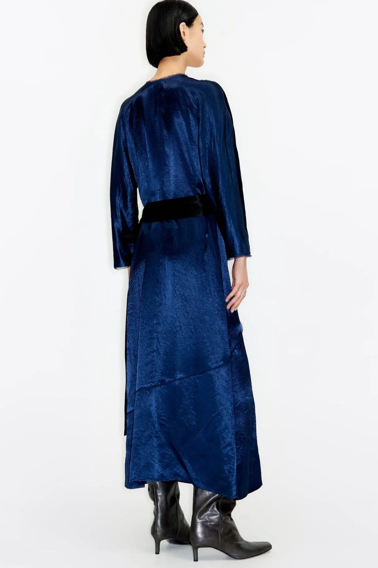 Mujer BIMBA Y LOLA Vestidos Y Monos<Vestido Largo Cruzado Azul Marino