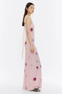 Mujer BIMBA Y LOLA Vestidos Y Monos<Vestido Largo Fluido Flowers Rosa