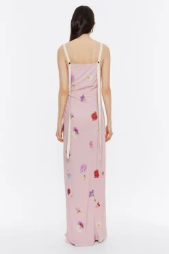 Mujer BIMBA Y LOLA Vestidos Y Monos<Vestido Largo Fluido Flowers Rosa