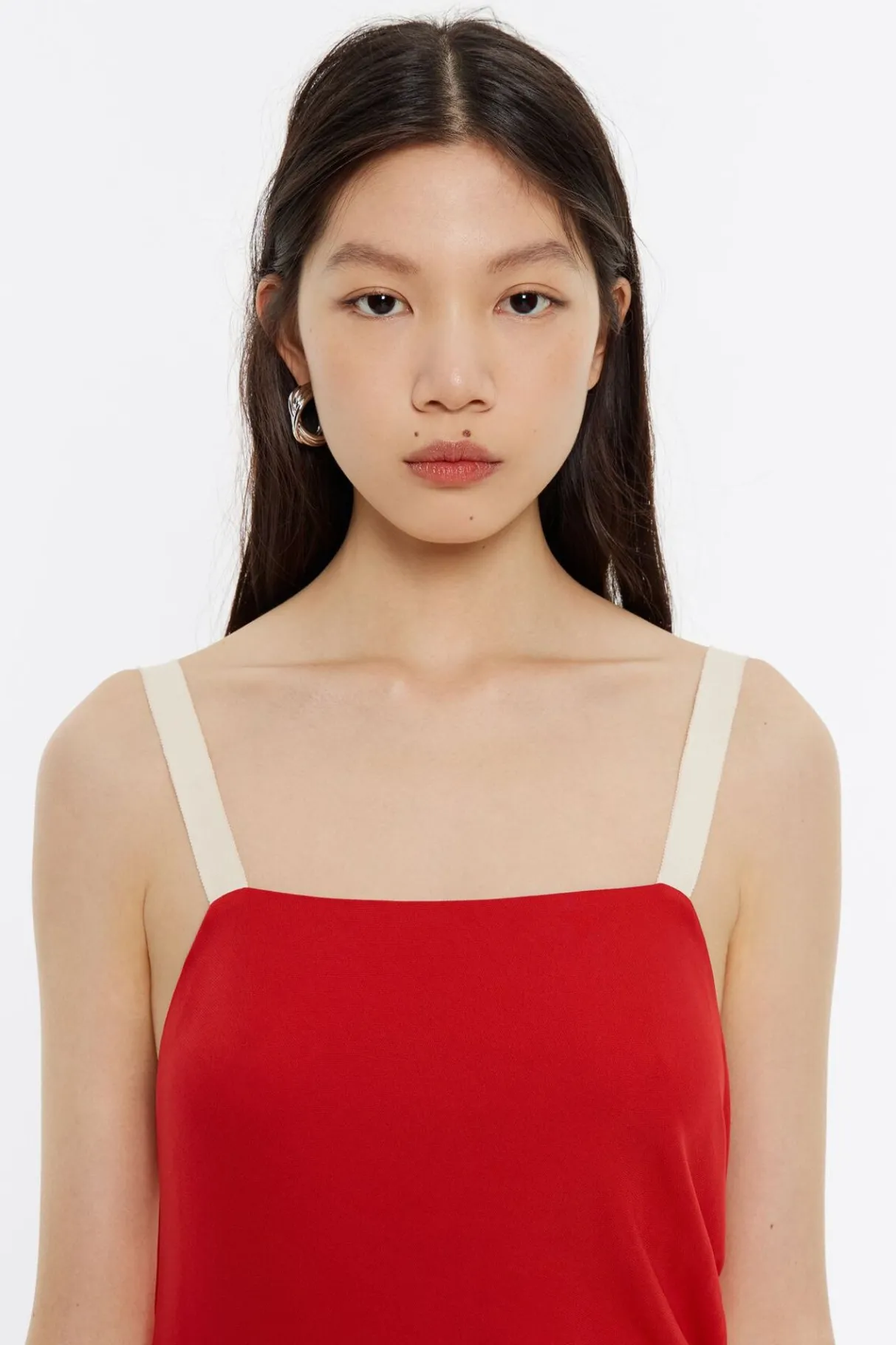 Mujer BIMBA Y LOLA Vestidos Y Monos<Vestido Largo Fluido Tirantes Rojo