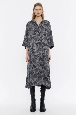 Mujer BIMBA Y LOLA Vestidos Y Monos<Vestido Linea A Fluido Canary Camo Caqui