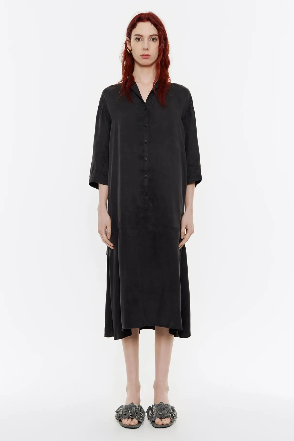 Mujer BIMBA Y LOLA Vestidos Y Monos<Vestido Linea A Fluido Negro