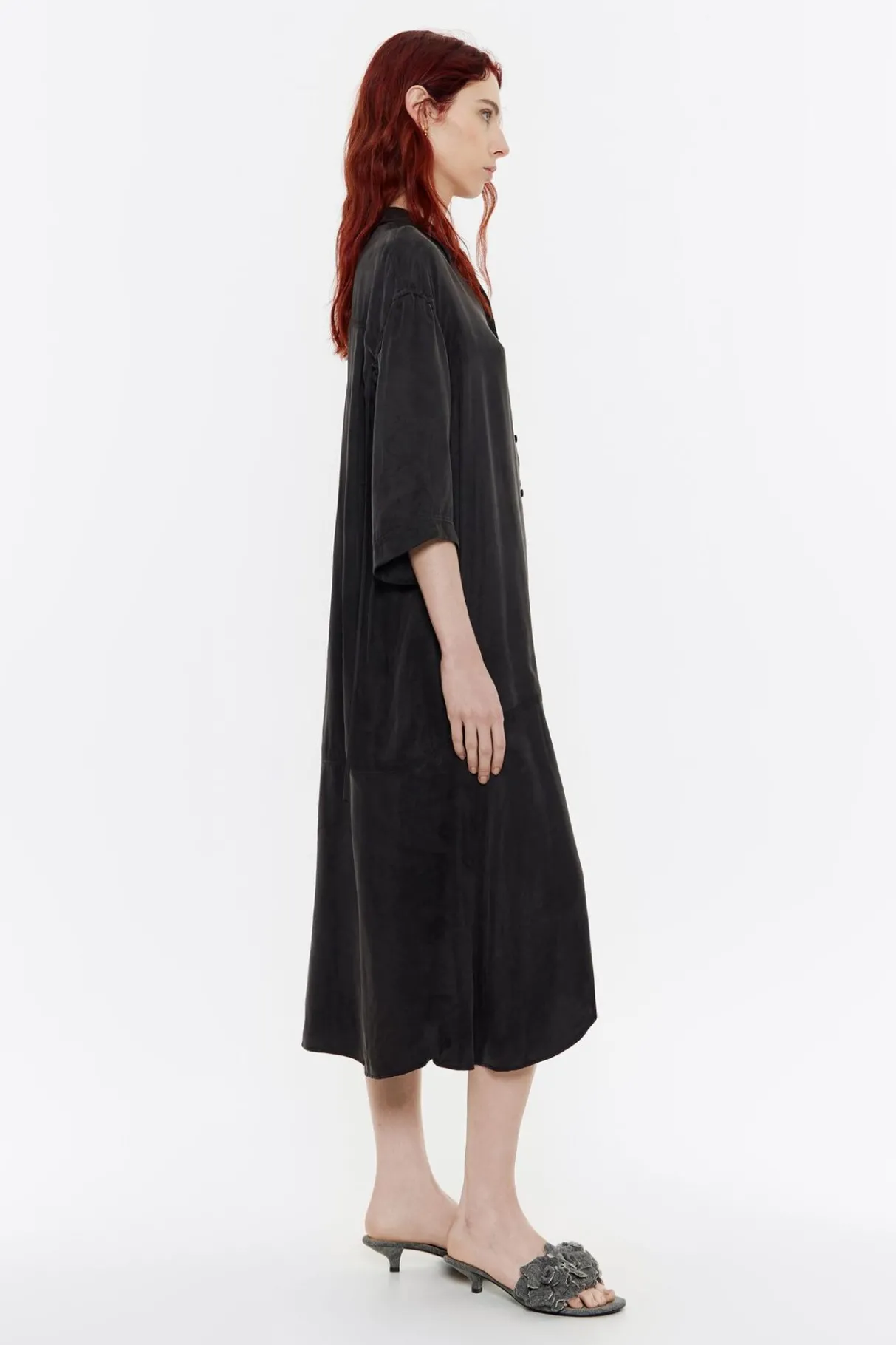 Mujer BIMBA Y LOLA Vestidos Y Monos<Vestido Linea A Fluido Negro