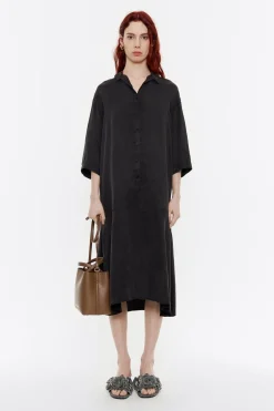 Mujer BIMBA Y LOLA Vestidos Y Monos<Vestido Linea A Fluido Negro