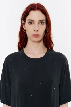 Mujer BIMBA Y LOLA Vestidos Y Monos<Vestido Midi Piedras Negro