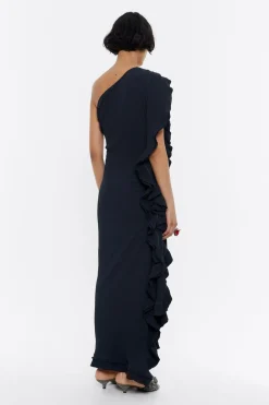 Mujer BIMBA Y LOLA Vestidos Y Monos<Vestido Midi Volantes Antracita