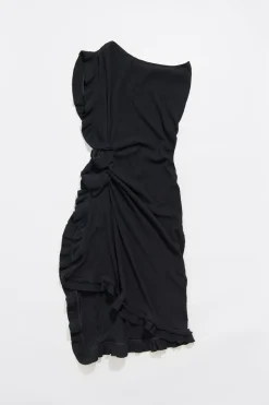 Mujer BIMBA Y LOLA Vestidos Y Monos<Vestido Midi Volantes Antracita