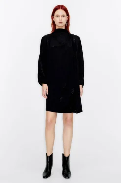 Mujer BIMBA Y LOLA Vestidos Y Monos<Vestido Mini Jacquard Negro