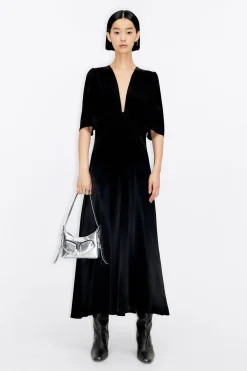 Mujer BIMBA Y LOLA Vestidos Y Monos<Vestido Nudo Saten Negro