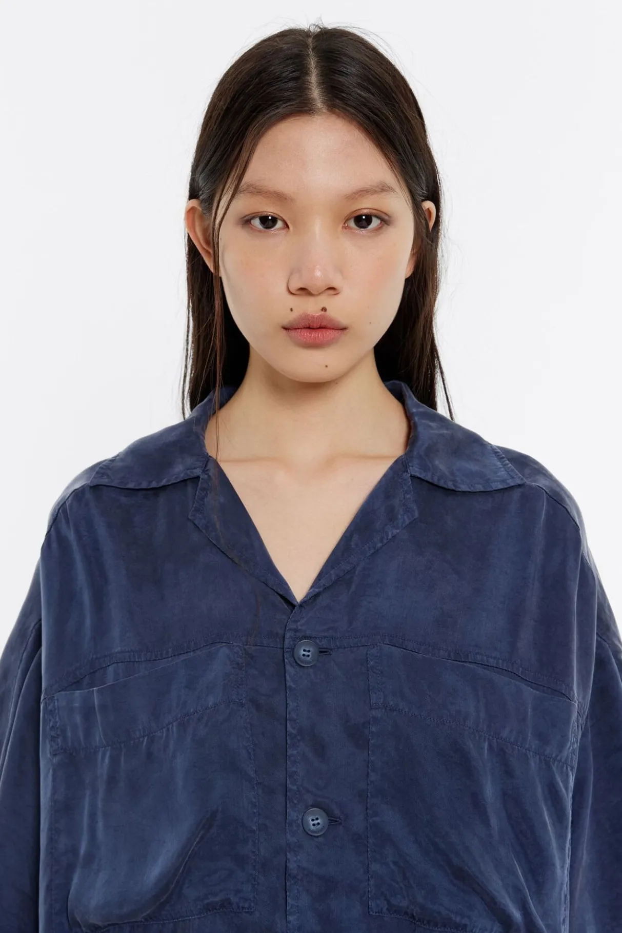 Mujer BIMBA Y LOLA Vestidos Y Monos<Vestido Oversize Fluido Azul Lavado