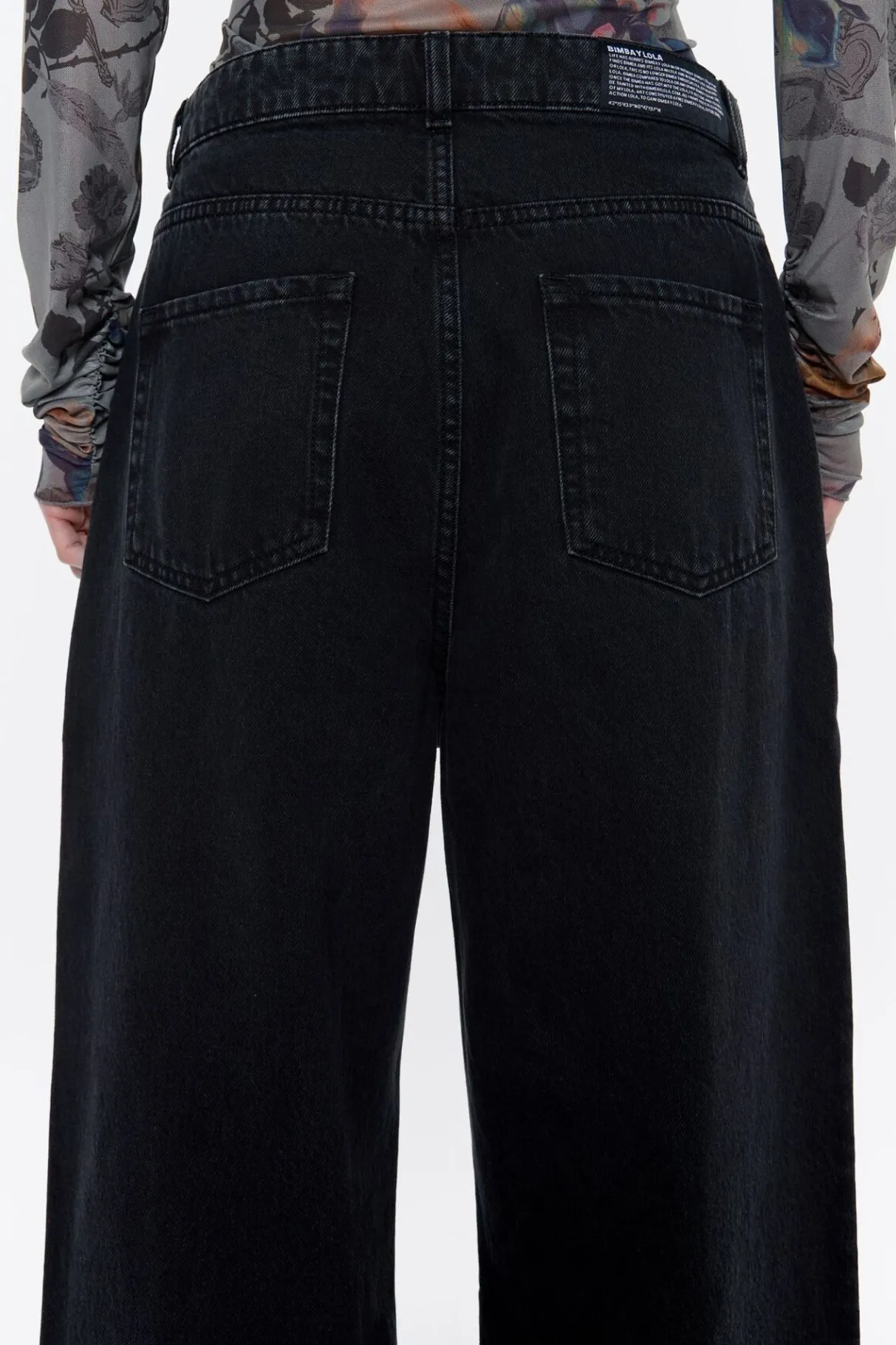 Mujer BIMBA Y LOLA Denim<Wide Leg - Vaquero Negro Lavado