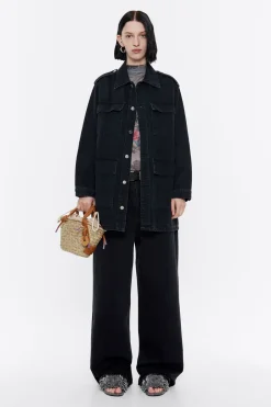 Mujer BIMBA Y LOLA Denim<Wide Leg - Vaquero Negro Lavado