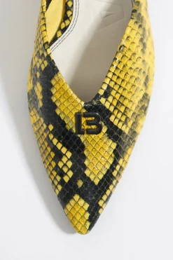 Mujer BIMBA Y LOLA Salones<Zapato Salon Piel Print Serpiente Amarillo